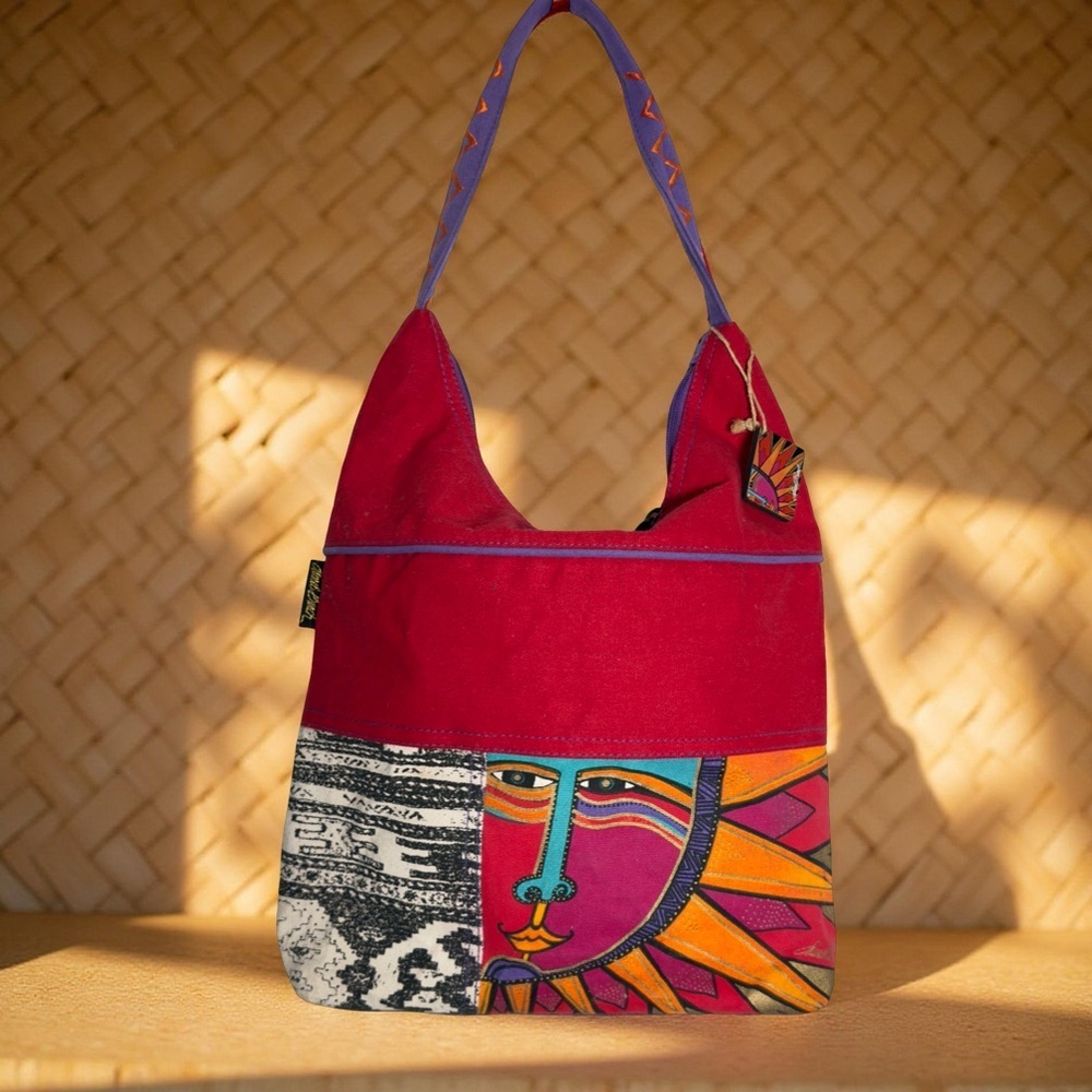 Laurel Burch Multicolor Artistic Sun Celestial Rays Tote